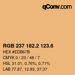 カラーコード: RGB 237 182.2 123.6 | qconv.com