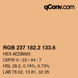 カラーコード: RGB 237 182.2 133.6 | qconv.com