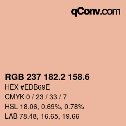 カラーコード: RGB 237 182.2 158.6 | qconv.com