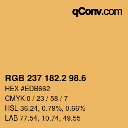 カラーコード: RGB 237 182.2 98.6 | qconv.com