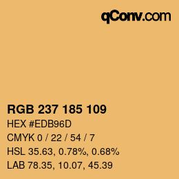 Code couleur: RGB 237 185 109 | qconv.com