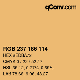 Color code: RGB 237 186 114 | qconv.com