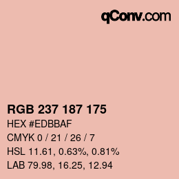 Farbcode: RGB 237 187 175 | qconv.com