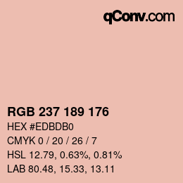 Farbcode: RGB 237 189 176 | qconv.com