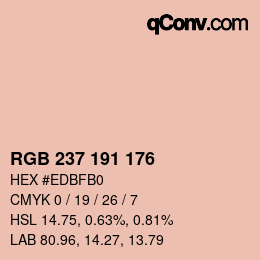 Farbcode: RGB 237 191 176 | qconv.com