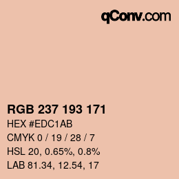 カラーコード: RGB 237 193 171 | qconv.com