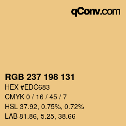 Farbcode: RGB 237 198 131 | qconv.com