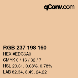 カラーコード: RGB 237 198 160 | qconv.com