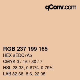 カラーコード: RGB 237 199 165 | qconv.com