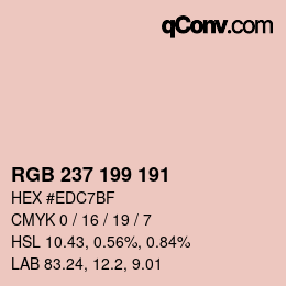 Color code: RGB 237 199 191 | qconv.com