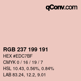 カラーコード: RGB 237 199 191 | qconv.com