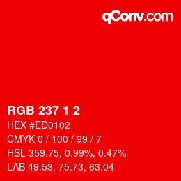 Farbcode: RGB 237 1 2 | qconv.com