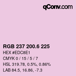 カラーコード: RGB 237 200.6 225 | qconv.com