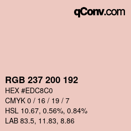カラーコード: RGB 237 200 192 | qconv.com