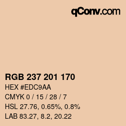 Color code: RGB 237 201 170 | qconv.com