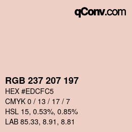 Farbcode: RGB 237 207 197 | qconv.com