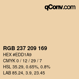 カラーコード: RGB 237 209 169 | qconv.com