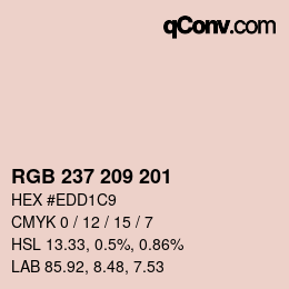 Color code: RGB 237 209 201 | qconv.com