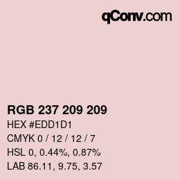 Color code: RGB 237 209 209 | qconv.com