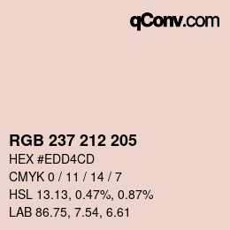 Code couleur: RGB 237 212 205 | qconv.com