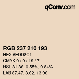 Farbcode: RGB 237 216 193 | qconv.com
