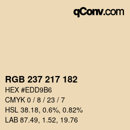 Farbcode: RGB 237 217 182 | qconv.com