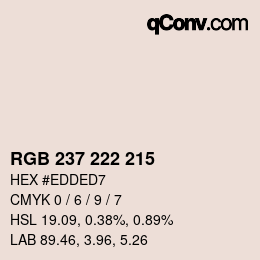 Farbcode: RGB 237 222 215 | qconv.com