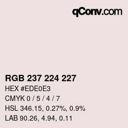 Código de color: RGB 237 224 227 | qconv.com
