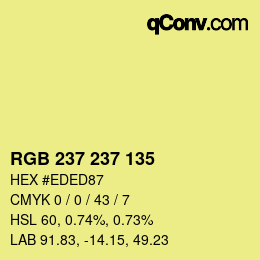 Color code: RGB 237 237 135 | qconv.com