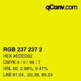 Color code: RGB 237 237 2 | qconv.com