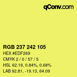 颜色代码: RGB 237 242 105 | qconv.com