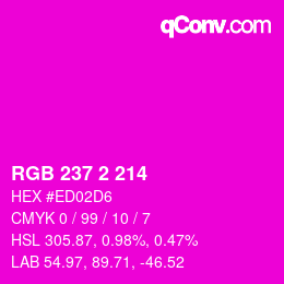 カラーコード: RGB 237 2 214 | qconv.com