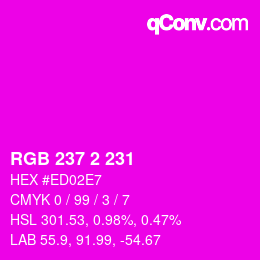カラーコード: RGB 237 2 231 | qconv.com