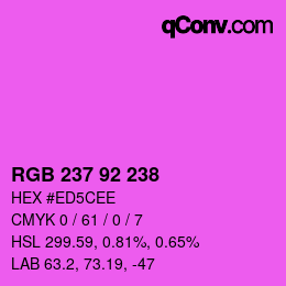 Color code: RGB 237 92 238 | qconv.com