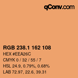 カラーコード: RGB 238.1 162 108 | qconv.com