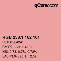 カラーコード: RGB 238.1 162 161 | qconv.com