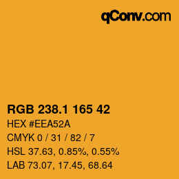 カラーコード: RGB 238.1 165 42 | qconv.com