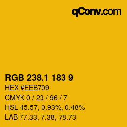 カラーコード: RGB 238.1 183 9 | qconv.com
