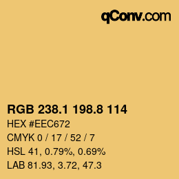 Color code: RGB 238.1 198.8 114 | qconv.com