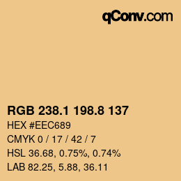 Color code: RGB 238.1 198.8 137 | qconv.com
