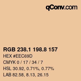 Color code: RGB 238.1 198.8 157 | qconv.com