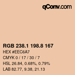 Color code: RGB 238.1 198.8 167 | qconv.com