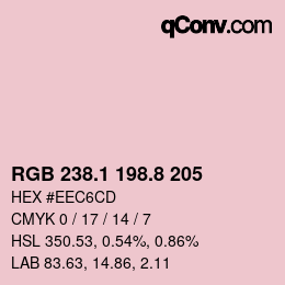 Farbcode: RGB 238.1 198.8 205 | qconv.com