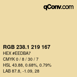 カラーコード: RGB 238.1 219 167 | qconv.com