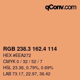 カラーコード: RGB 238.3 162.4 114 | qconv.com