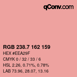 カラーコード: RGB 238.7 162 159 | qconv.com