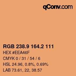 Color code: RGB 238.9 164.2 111 | qconv.com