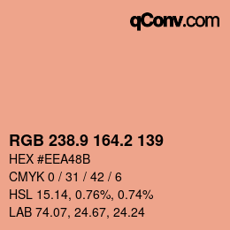 Color code: RGB 238.9 164.2 139 | qconv.com