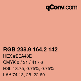 Color code: RGB 238.9 164.2 142 | qconv.com