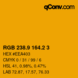 カラーコード: RGB 238.9 164.2 3 | qconv.com